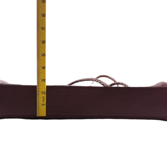 Vintage Hidesign Genuine Leather Women's Burgundy Shoulder Bag - Picture 10 of 16